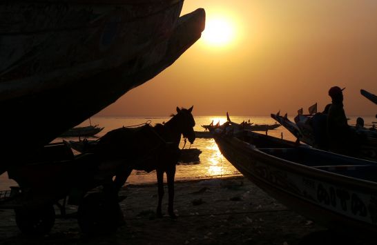 Leroyphoto - Coucher de soleil sur la mer. Sénégal