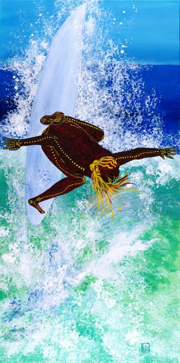 Joelle Kem Lika - Surf art - sarasvati sur dibond 