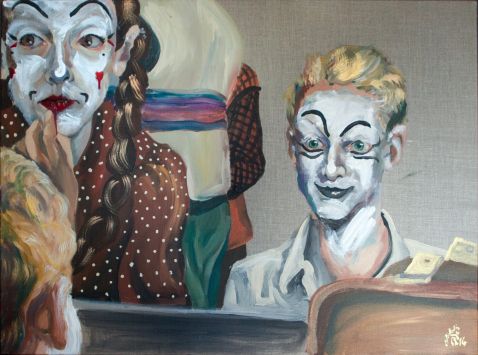 Cindy Nikolic - Coulisses clowns, miroirs