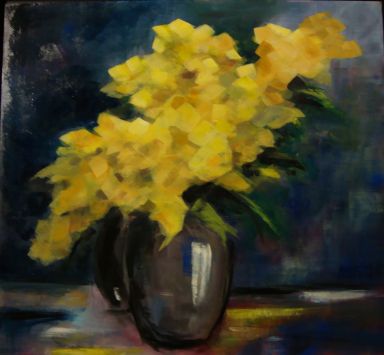 Dominique Théron - Le bouquet jaune