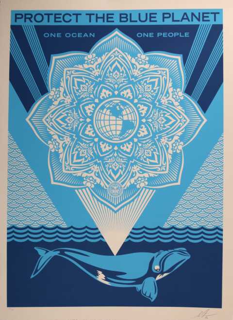 Shepard Fairey - Protect The Blue Planet (Large Format)