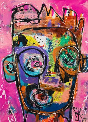 Oeuvre d'art inspiration Basquiat