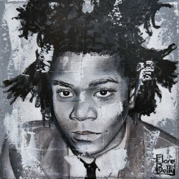 Flore Betty - Esquisse sur stuc Basquiat