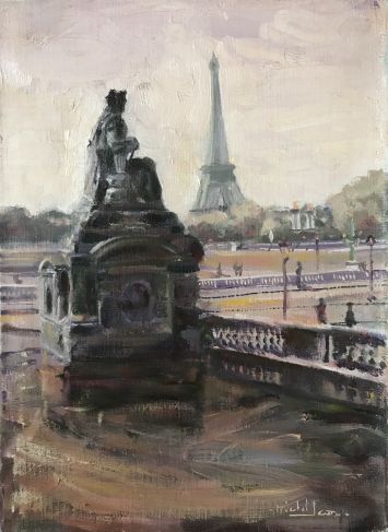Michel Jean - La tour eiffel vue des tuileries 