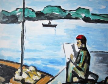 Michel de Gouttes - Peintre au bord de l'eau 