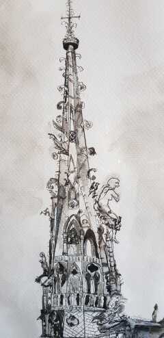La flèche de Notre-Dame de Paris