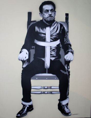 Sarkozy on his throne - electric chair