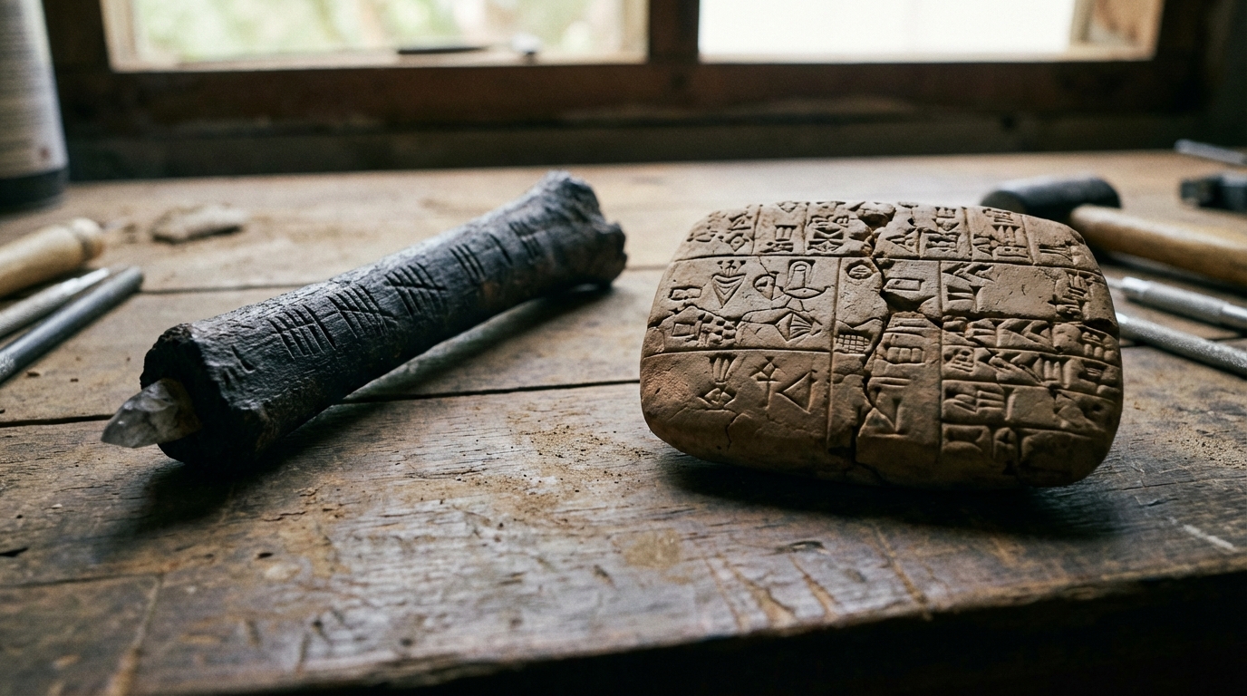 จากรอยขีดสู่รหัส: การเดินทางอันยิ่งใหญ่ของตัวเลขและตัวอักษรที่ถักทอโลกของเรา ( Mathematics & Writing )