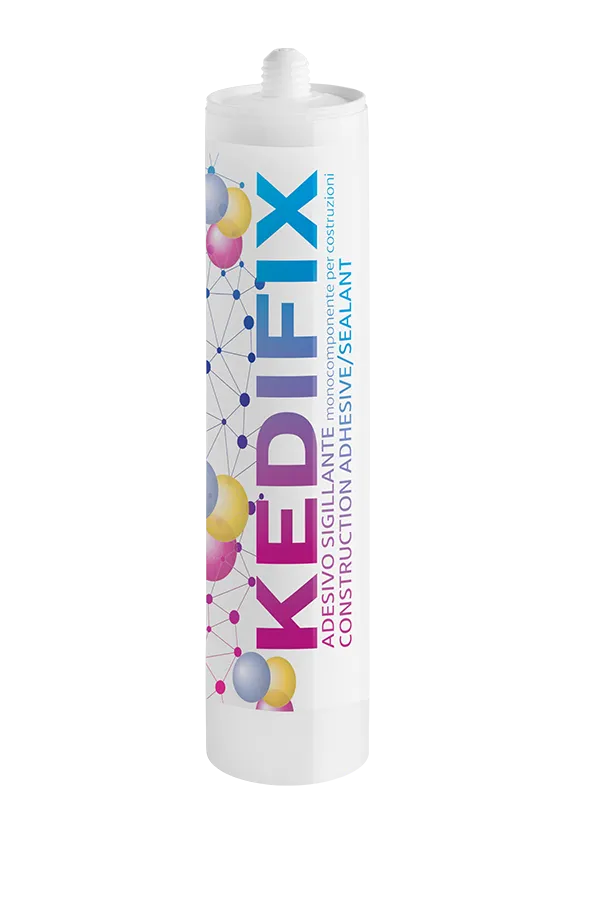 Tube KEDIFIX, einkomponentiger Dichtklebstoff für das Baugewerbe.
