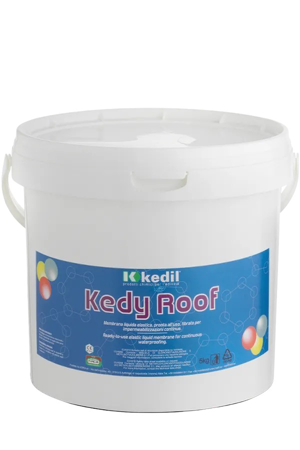 Kedy Roof di Kedil: membrana liquida elastica da 5kg per impermeabilizzazioni continue.