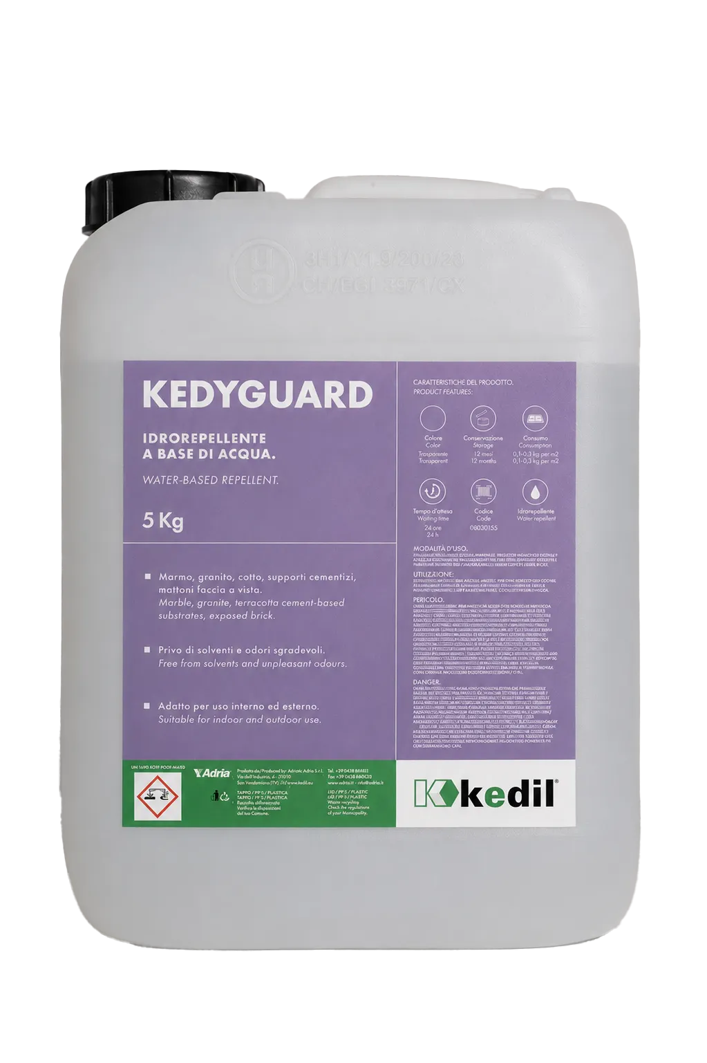 tanica kedyguard  su un piedistallo di marmo