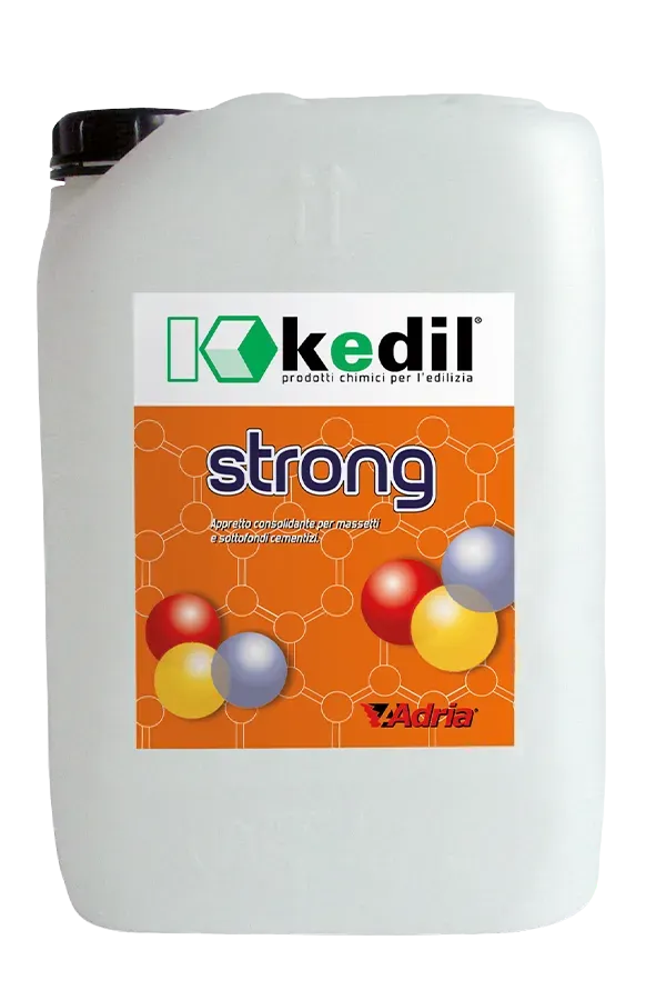 White jerry can with Kokedil Strong consolidating primer for cementitious screeds and substrates.