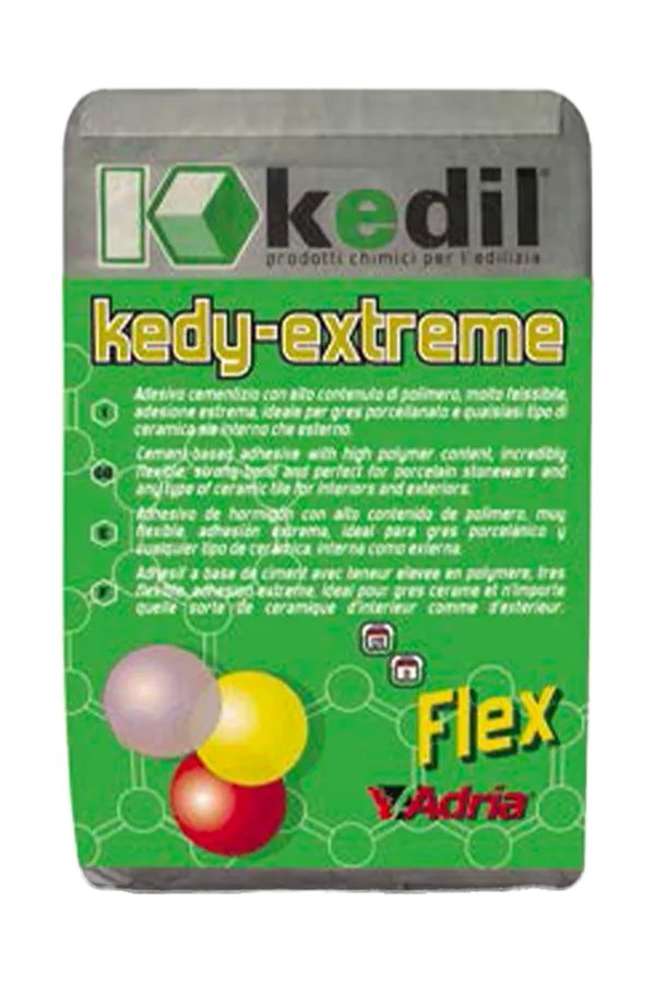 Un sacco di adesivo per piastrelle Kedy-extreme Flex, marchio KEDIL.