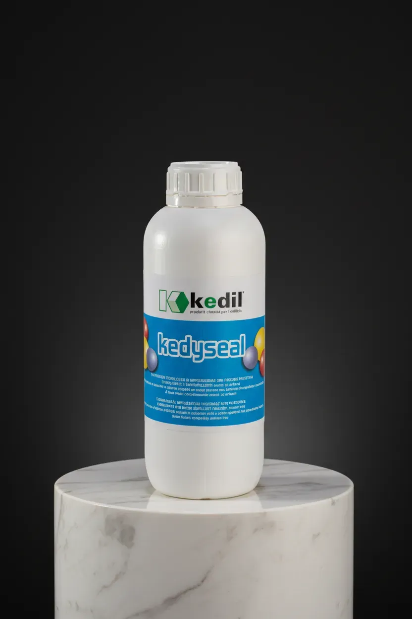 Flasche Kkedil Kedyseal auf einem Marmorsockel.