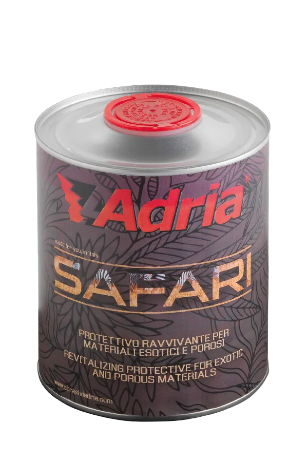 Adria Safari: Revitalizing protector for exotic and porous materials, made for you in Italy.