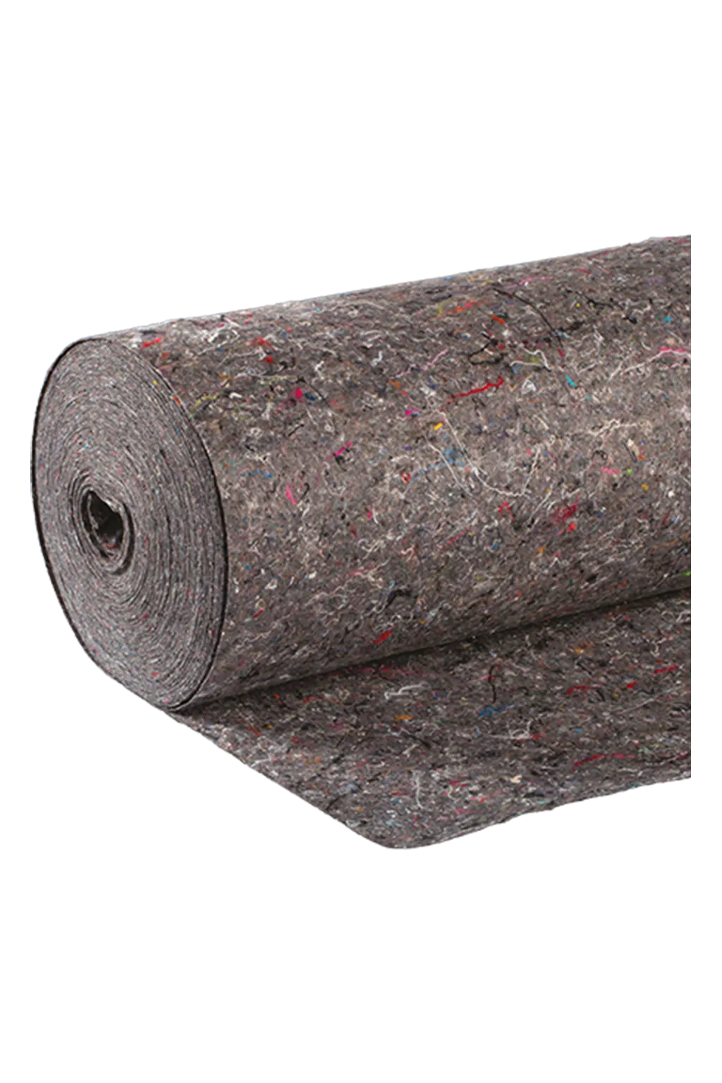 Rotolo di feltro multicolore appoggiato su una base di marmo.