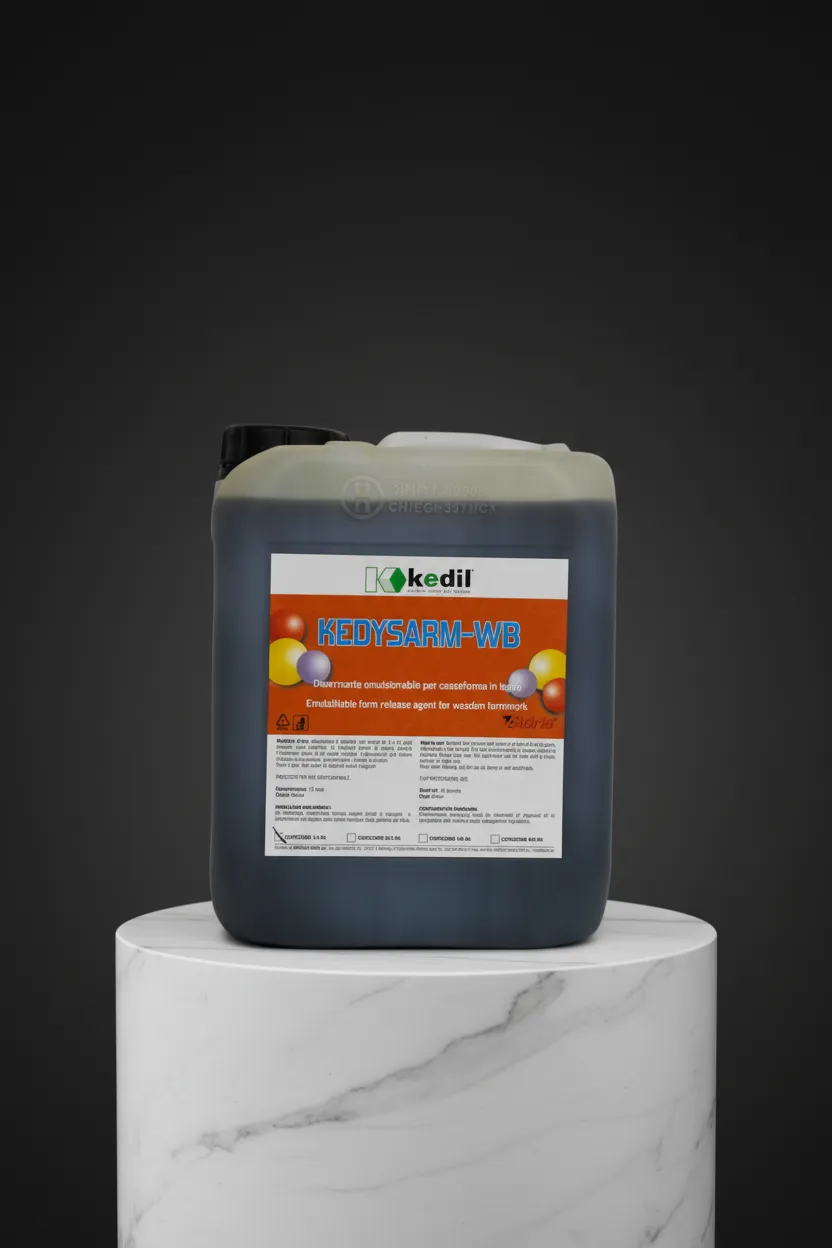 Emulsifiable release agent for wooden formwork.