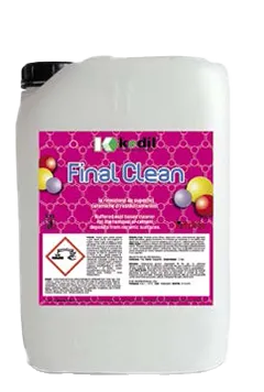 K-Kedril Final Clean tank, a professional detergent with a fuchsia label.