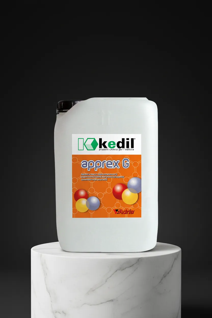 Flasche Apprex G von Kedil auf einem Podest.