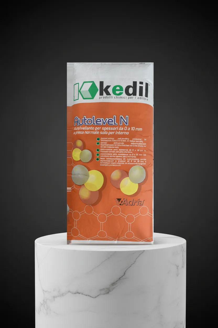 Sacchetto di autolivellante Kedil Autolevel N su un supporto in marmo.