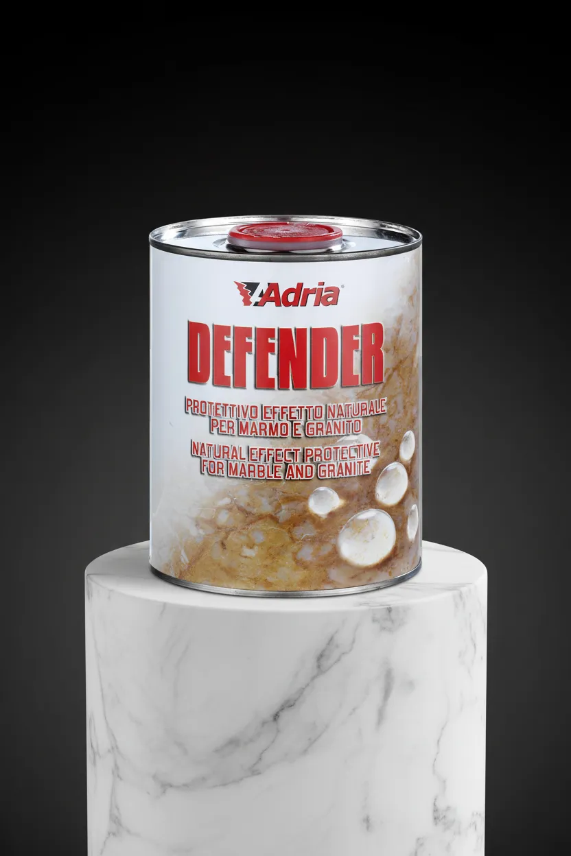 Ein Bild des Defender Adria für Marmor und Granit, ein Schutzmittel mit natürlichem Effekt.