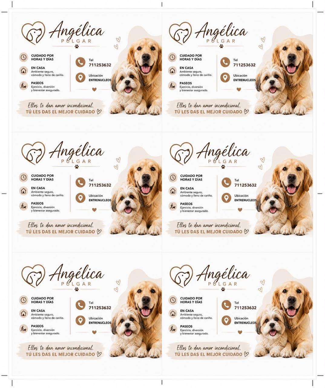 🐾❤️ ¡Cuidado de perritos con mucho amor y responsabilidad! ❤️🐾