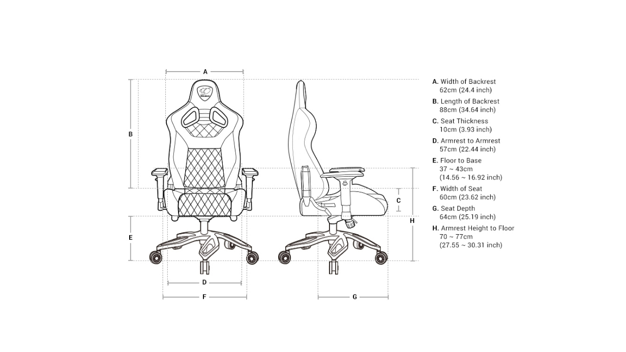 Cougar Cougar ARMOR TITAN PRO-3MTITANS.0001 170 deg Continuous Reclining  with Full Steel Frame 160 kg Orange & Black Gaming Chair ARMOR TITAN PRO  (3MTITANS.0001)