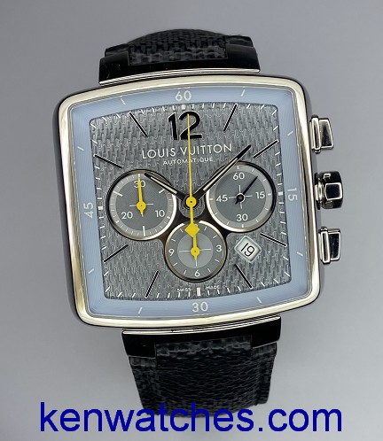 LOUIS VUITTON Stainless Steel 41mm Tambour Chronograph Automatic