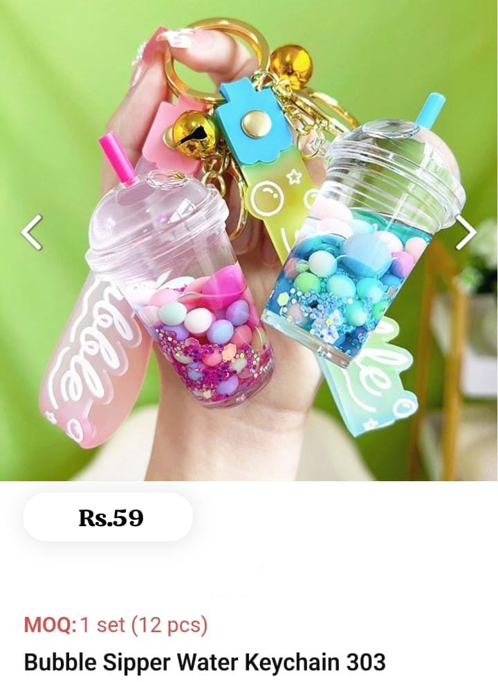 Kids Bubble Sipper Water Keychain