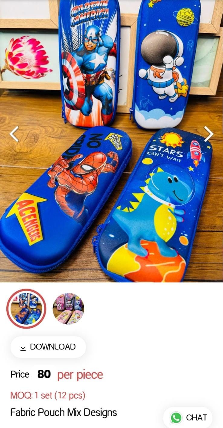 Fabric Pouch Mix Designs