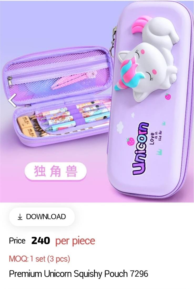 Premium Unicorn Squishy Pouch