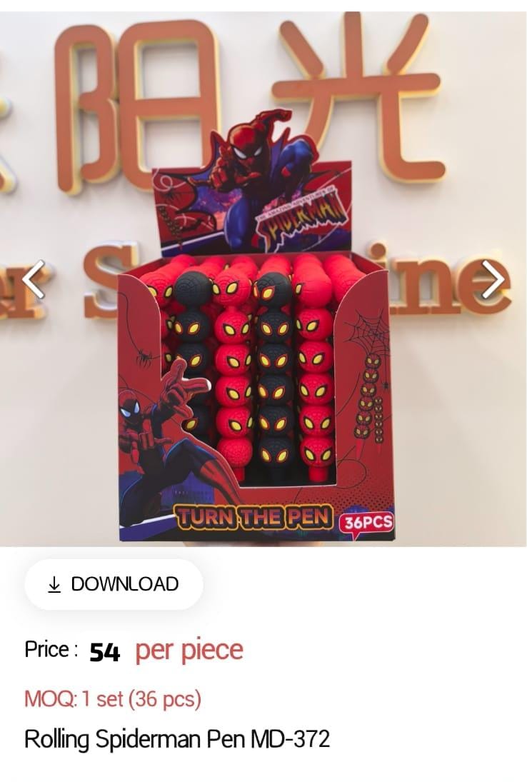 Rolling Spiderman Pen