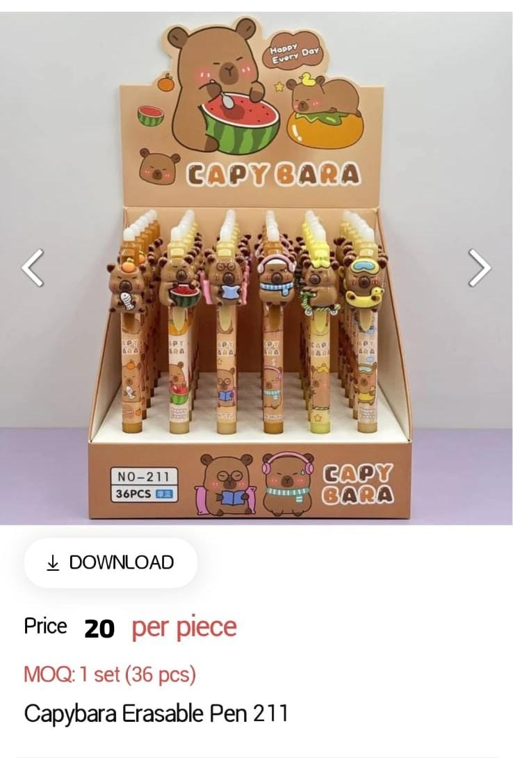 Capybara Erasable Pen