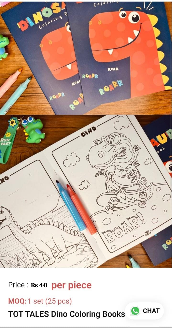 Tot Tales Dino Coloring Book