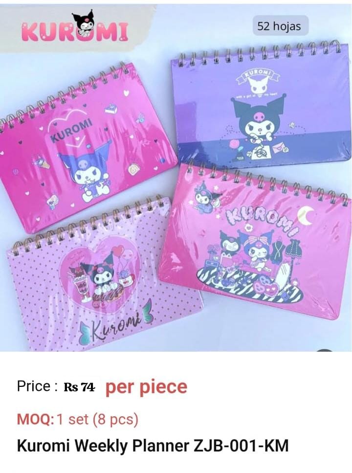 Kuromi Weekly Planner Kids Diary