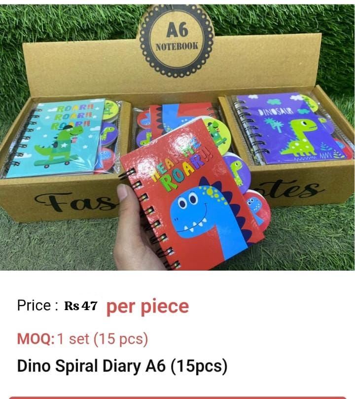 Dino Spiral Kids Diary