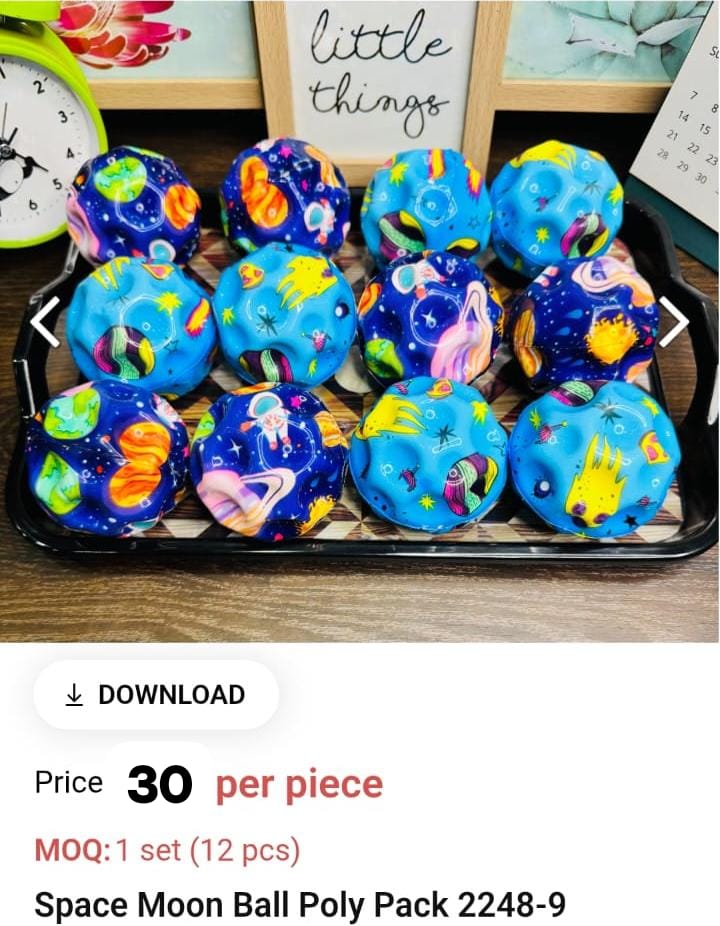 Space Moon Ball Poly Pack