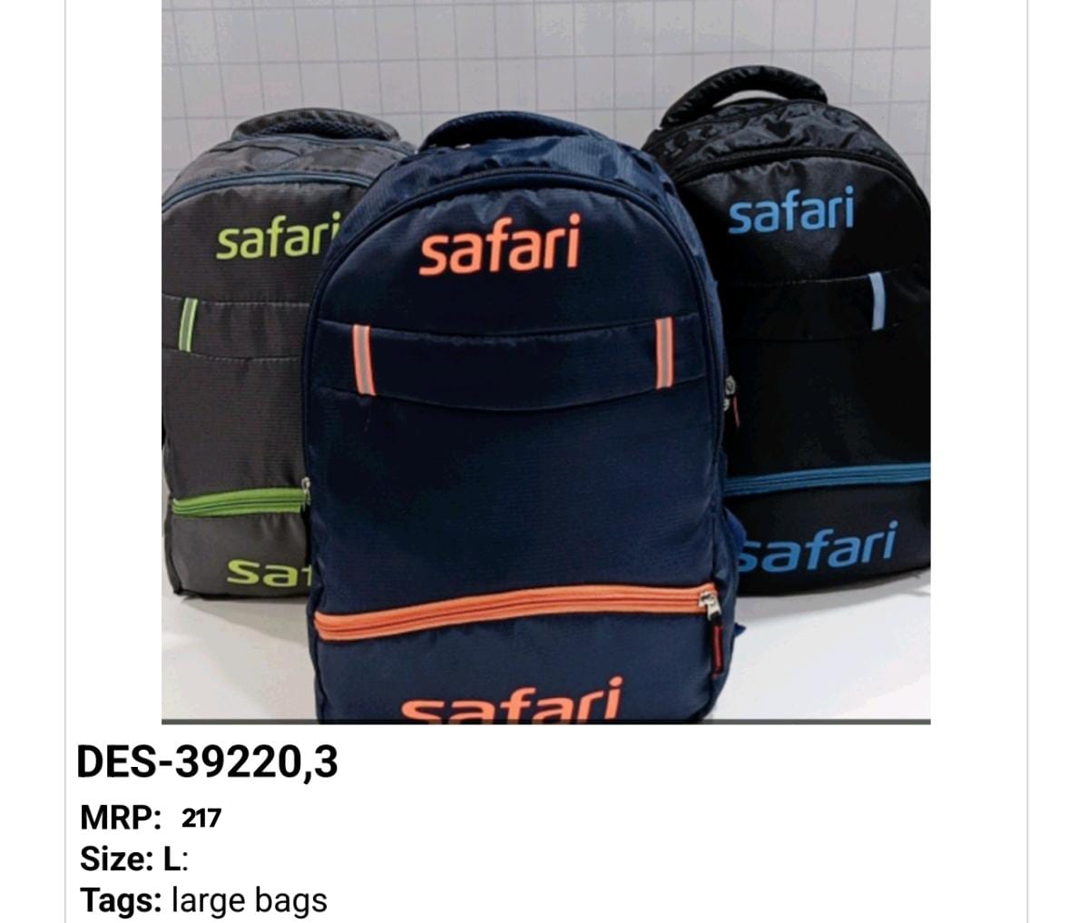 Safari Kids School Bag