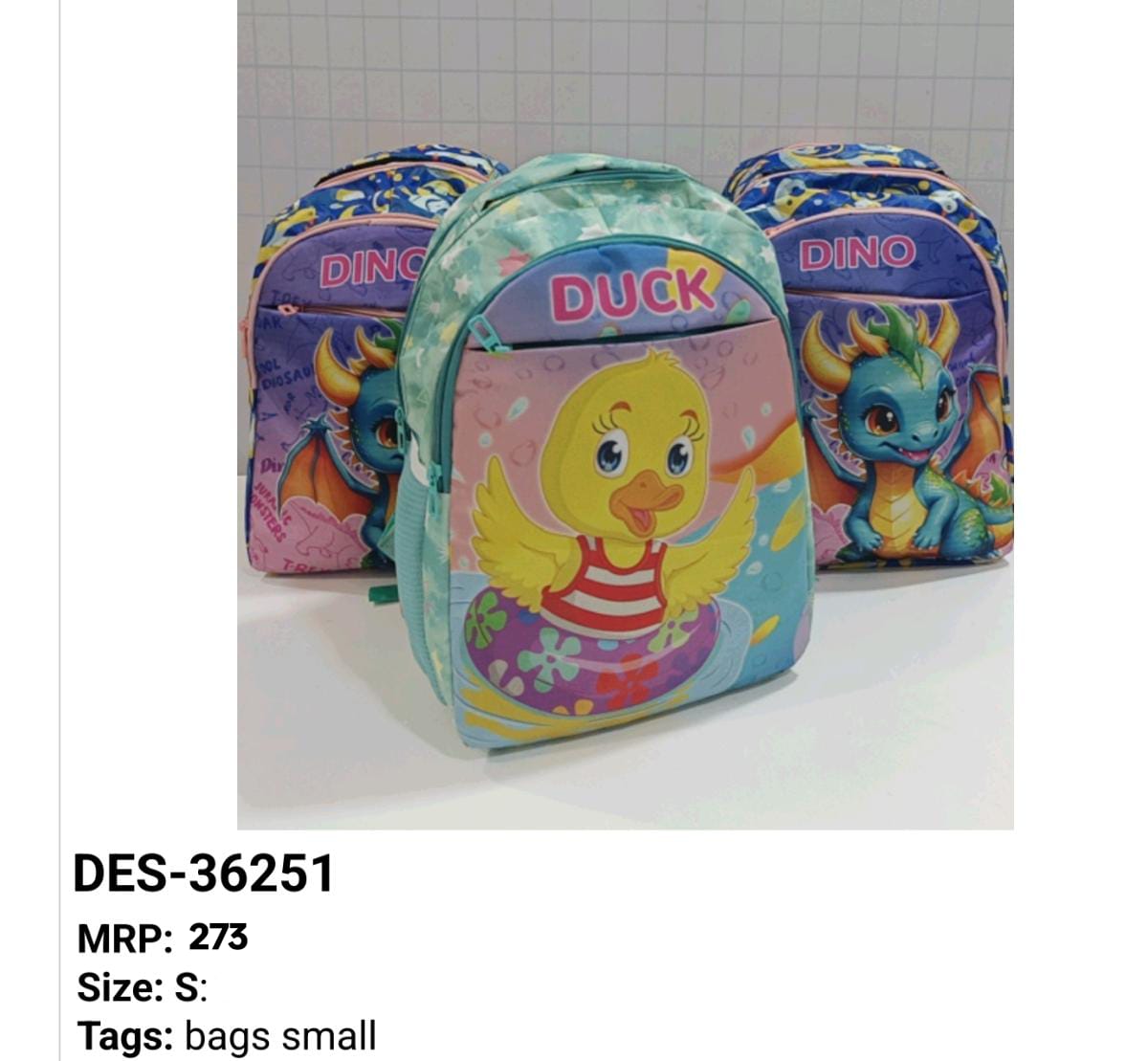 Duck Cute Kids School Bag