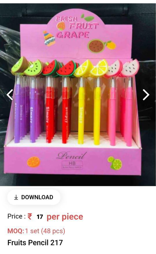 Fruits Kids Pencil