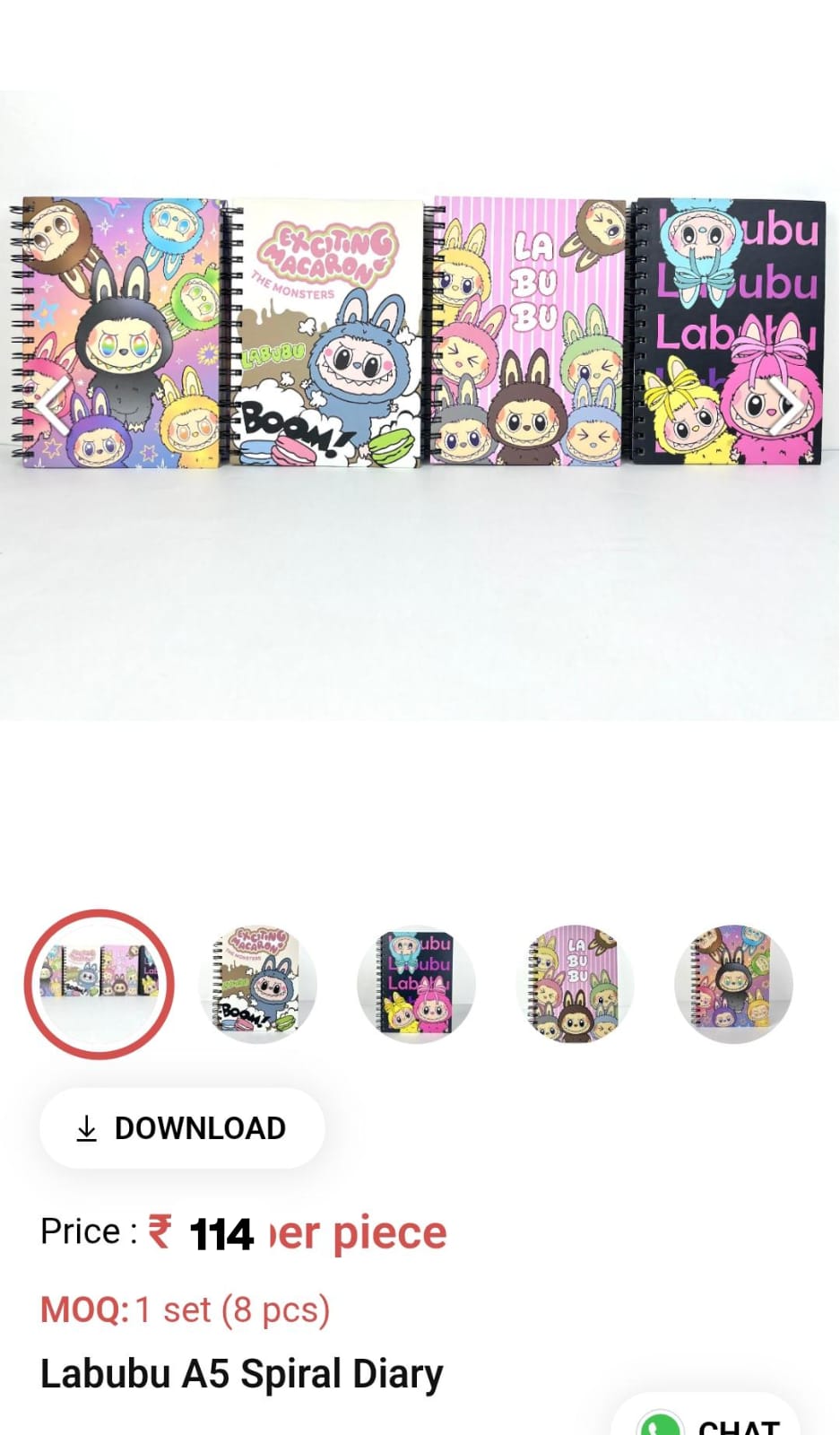Cute Labubu Kids Diary
