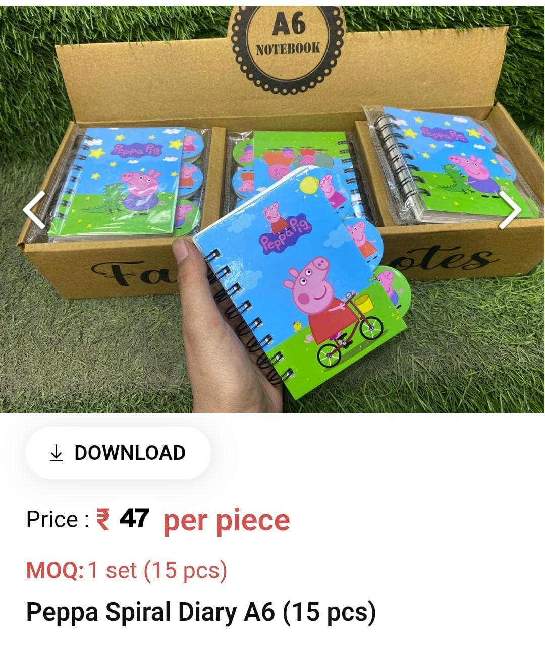 Peppa Spiral Kids Diary