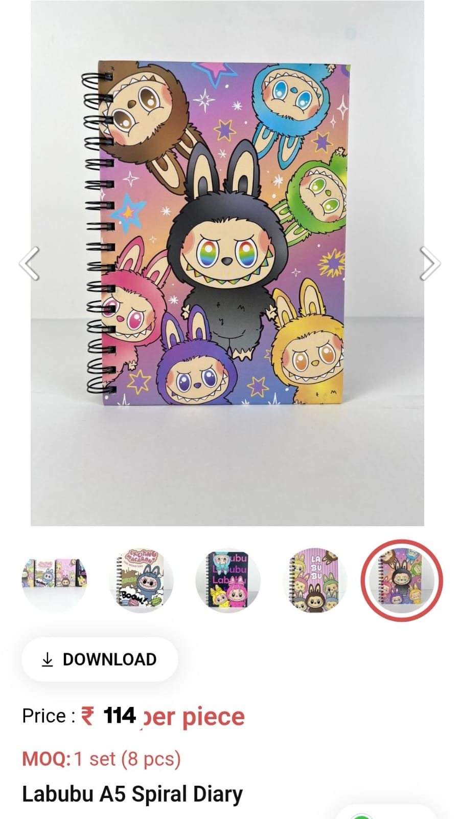 Kids Labubu Kids Diary