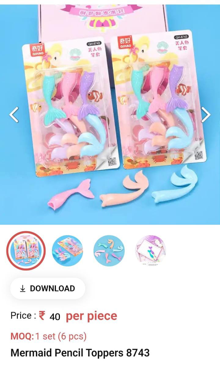 Mermaid Pencil Toppers