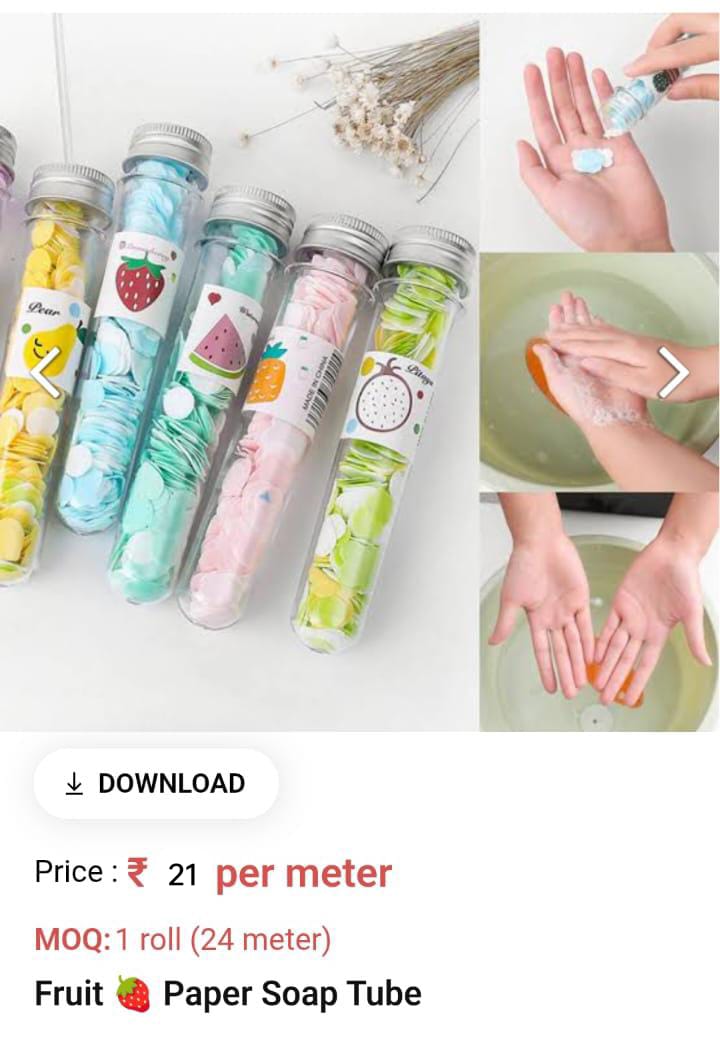 Fruit Paper Soap Tube