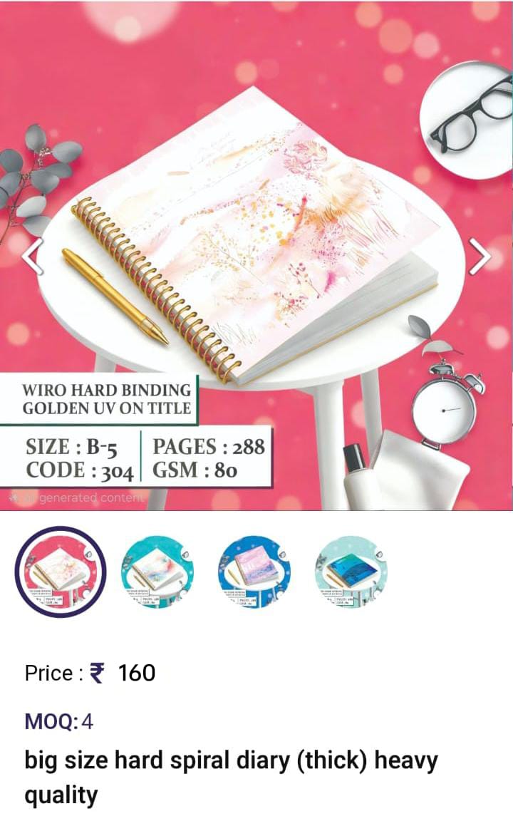 Big Size Hard Spiral Diary