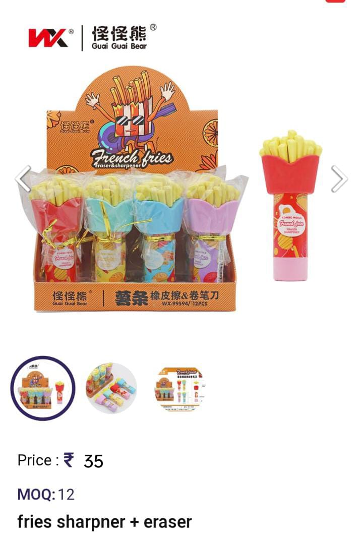 Fries Sharpner With Eraser