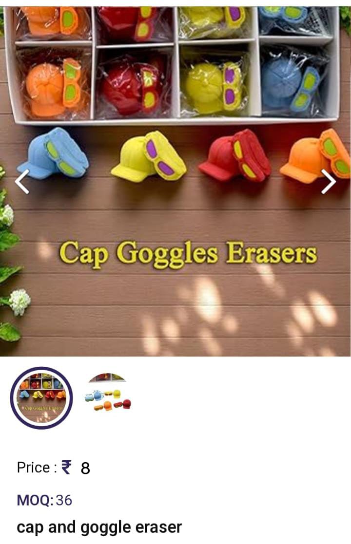 Cap Aad Goggle Eraser