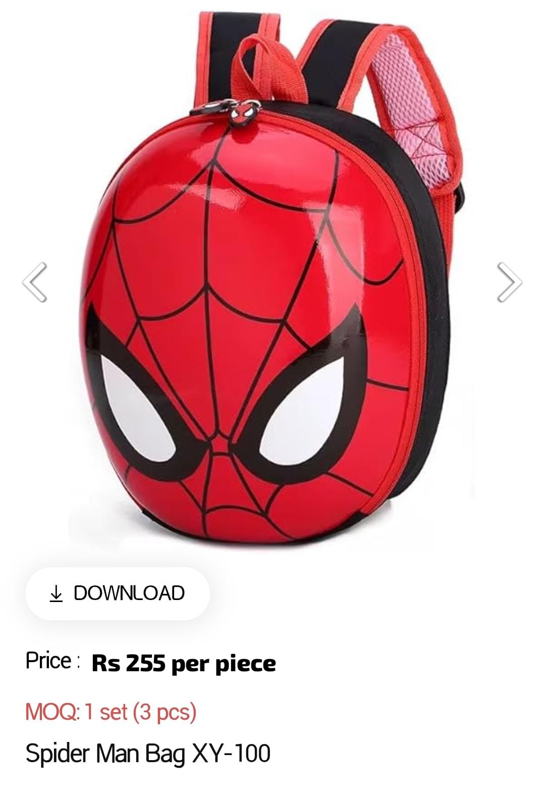 Spider Kids School Bag