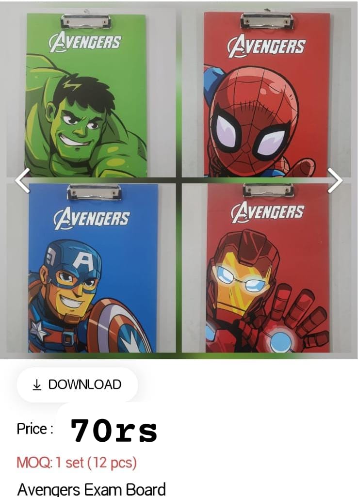 Avengers Kids Exam Board